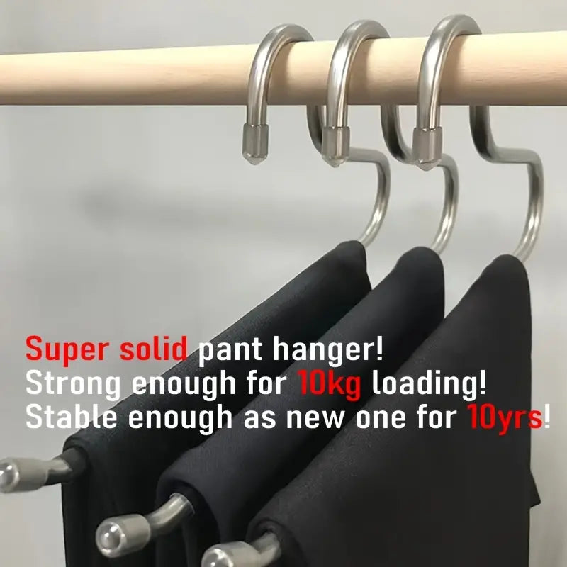 10pcs Multi-functional Solid Non-marking Trouser Racks