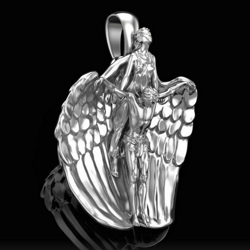 Holy Redemption Jesus Angel Necklace - Religious Gift