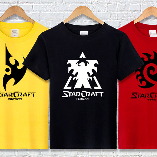 Gaming Summer T-Shirt with Bug, Human, and God Logos